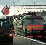 Det pansrede toget ankom fredag kveld Moskva. (Foto: Reuters)