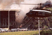 Verdens største kontorkompleks, Pentagon, fikk store skader. 
