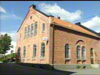 Grimstad bibliotek - her foregikk rettssaken mot Hamsun