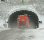 Fannefjordtunnelen i vinterdrakt. Foto: NRK.