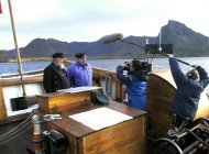 Skipper Kjartan Rasmussen intervjues av Norge Rundt