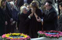 Rabins datter og viseforsvarsminister, Dalia Rabin Pelossof ved minneseremonien for sin far i dag