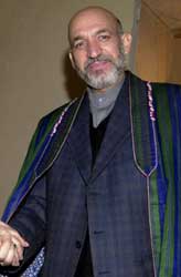 Statsminister Hamid Karzai. Statsminister Hamid Karzai.