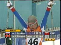Larissa Lazutina var suveren da hun ble tidenes største kvinnelige vinterolympier. (foto: nrk)