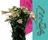Märtha-liljer er sentral i designprogrammet for bryllupet. Liljene er også med i buketten som er godkjent som lisensprodukt.