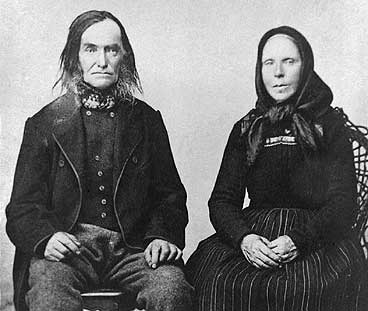 Rasmus J. Ryssdal og den andre kona hans, Eli Pedersdtr. (fdd Mardal) i 1875. (Foto  Fylkesarkivet)