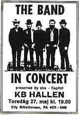 The Band spilte i København i 1971.