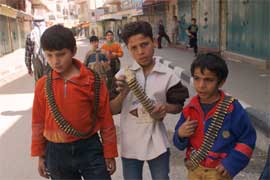 Palestinske gutter i Jenin. (Arkivfoto: AP/Scanpix)