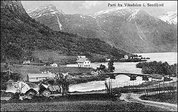 Viksdalen p 1920-talet. (Foto  Fylkesarkivet)