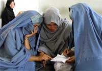 Afghanske kvinner i burka. (Arkivbildet)