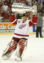Dominik Hasek vant Stanley Cup i 2002.