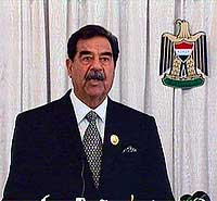 Hussein krevde også at FN må ta sine forpliktelser overfor Irak alvorlig. (Foto: Reuters/Irakisk fjernsyn)