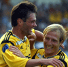 Rikhardur Dadason (t.v.) kan bli første FFK-spiller på et A-landslag siden 1986. Rikhardur Dadason
