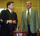 Forsvarer Per Magne Strandborg og kaptein Sverre Hagland har anket dommen etter Sleipner-ulykken i 1999 (Arkivfoto).