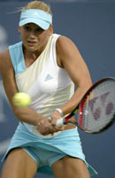 Kournikova hadde ingen sjanser til å gå videre i US Open (Foto: Allsport)