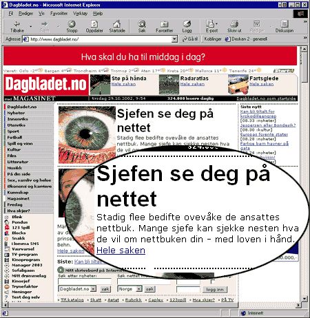 Faksimile av dagbladet.no tirsdag 29/10 kl 10.28 (EKTE) Faksimile av dagbladet.no tirsdag 29/10 kl 10.28 (EKTE)