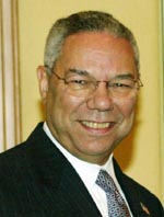I MIDTØSTEN: Colin Powell har ankommet Jerusalem. 