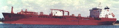 "Bow Fagus" er bygget i Norge i 1995. Båten er eid og drevet av Odfjell Chemical Tanker AS(Foto:Odfjell)