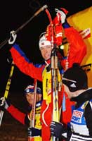 Frode Andresen på seierspalen sammen med Raphel Poirée og Oleg Ryzhenkov. (Foto: Cornelius Poppe/SCANPIX) Frode Andresen på seierspalen sammen med Raphel Poirée og Oleg Ryzhenkov. (Foto: Cornelius Poppe/SCANPIX)