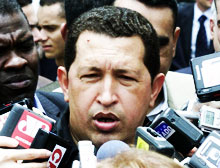 President Hugo Chavez nekter å bøye seg for krav om hans avgang. (Foto: Getty Images)