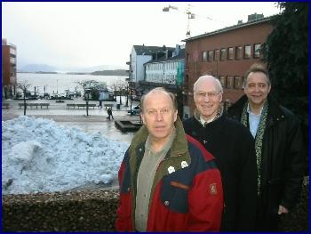 Hilmar Windstad i MOI, ordførar Rolf Myhre og Frank Lien i Molde Kunnskapspark vil ha næringslivet til å møte idrettskjendisar.