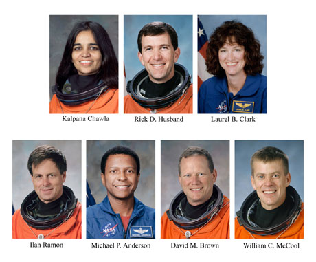 De sju astronautene om bord var sjanseløse da romfergen gikk i oppløsning. (Foto: Reuters/Scanpix)