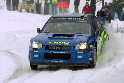 Det var kaldt i Sverige under testkjøringen forrige uke. ( Foto fra VM-runden i Sverige 2003 )
