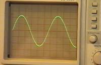 Her vises lyd som bølger på en skjerm.