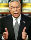 Colin Powell gjorde det klart at Saddam Hussein og hans nærmeste krets bare kan avverge en krig ved å forlate landet. (Foto: Getty Images)