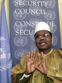 Sikkerhetsrådets president Mamady Traore sier situasjonen er fastlåst. (Foto: J.Bourg, Reuters)