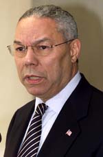 USAs utenriksminister Colin Powell i Washington tirsdag kveld. (Foto: B.McDermid, Reuters) 