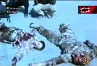 Al Jazeeras bilde av det som trolig er drepte briter (REUTERS/Al Jazeera TV )