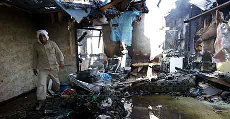 Et bombet hjem i Bagdad. Foto: Faleh Kheiber, Reuters