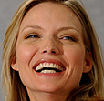 Michelle Pfeiffer, blid og fornøyd