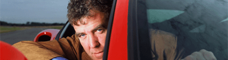 Top Gears Jeremy Clarkson i en bil som definitivt ikke går på matolje!