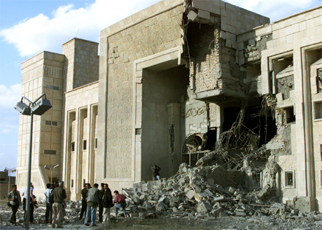 Dette museet i Tirkit ble bombet av amerikanerne 23.mars. (Foto: Serwan Muhammed Aziz)