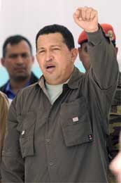 Gjenstanden for satiren, Hugo Chavez. (REUTERS/Chico Sanchez) Gjenstanden for satiren, Hugo Chavez. (REUTERS/Chico Sanchez)