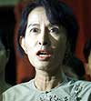 ARRESTERT: Aung San Suu Kyi.
