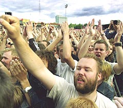 Bruce Springsteen og hans E-street Band spilte for 40.000 på Valle Hovin i Oslo 19. juni i fjor. Foto: Erlend Aas, Scanpix. 