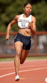 Allyson Felix har slått alle aldersrekordene til sprintdronningen Marion Jones.(Foto: Tim Wimborne/Reuters) 