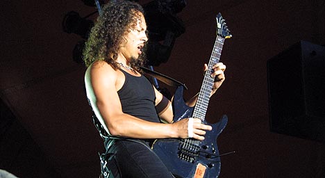 Kirk Hammet og Metallica overbeviste på Roskilde 2003. Foto: Jørn Gjersøe, nrk.no/musikk