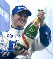 Ralf Schumacher sløste med edle dråper etter seieren 
