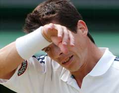 Tim Henman vant heller ikke i år Wimbledon. (AP Photo/Rebecca Naden)