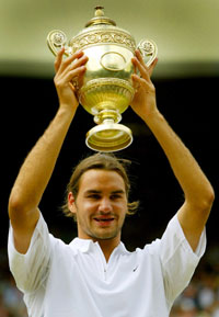 Roger Federer vant en Grand Slam-turnering for første gang (Foto: Jeff J. Mitchell/Reuters)