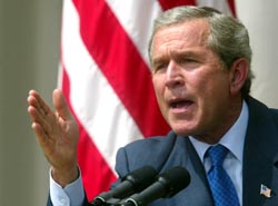 George W. Bush ligger på alle de siste målingene an til å få en ny periode som USAs president. (Arkivfoto)
