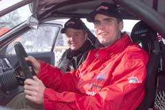 Thomas Alsgaard gjorde sin rallydebut i Rally Finnskog i fjor. Her sammen med Henning Solberg. (Foto: SCANPIX/Knut Falch)