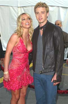 Britney og Justin i "the good old days". Foto: Kevork Djansezian / AP. 