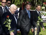 Stort sikkerhetsoppbud da Israels statsminister Ariel Sharon besøkte Molde tidligere i sommer. Foto: Sven Nackstrand, AFP/Scanpix.