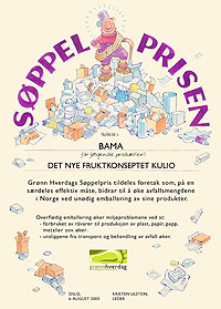 BAMA fikk Søppelprisen etter sin fremragende innsats for å øke avfallsmengdene i Norge mener Grønn Hverdag.