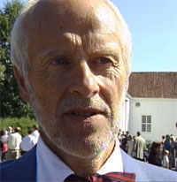 Svein Knudsen er stolt over Sokndal kirke.